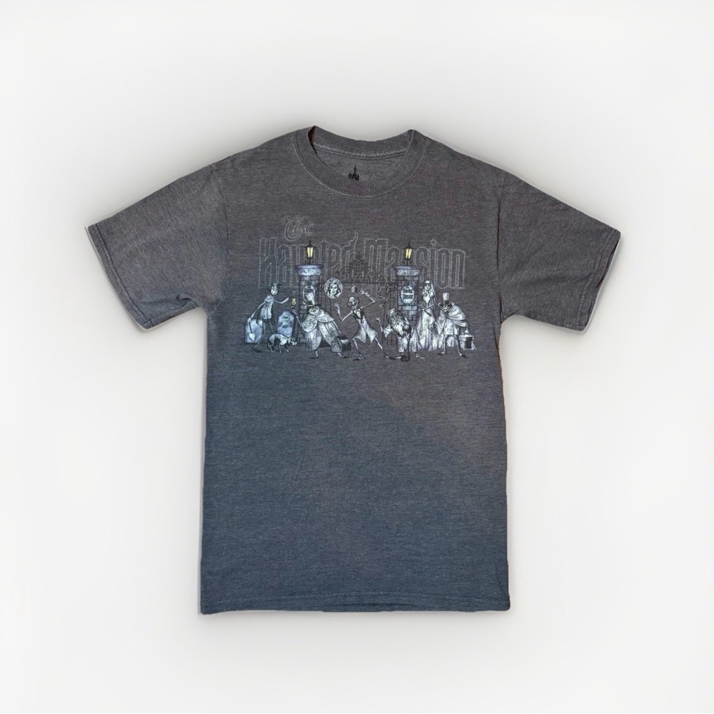 Disney Parks Haunted Mansion T-shirt Small Gray Spooky Gothic Graphic Shirt - Picture 2 of 4